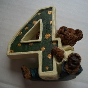 Number 4 Resin Bear Figure Boyds Bears